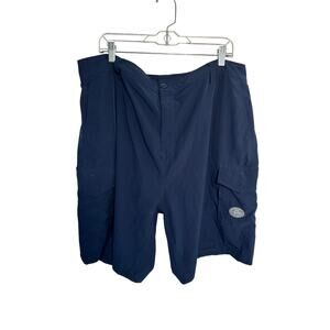 Go Barefoot Mens Cargo Shorts Navy Hawaii Hiking Size 44